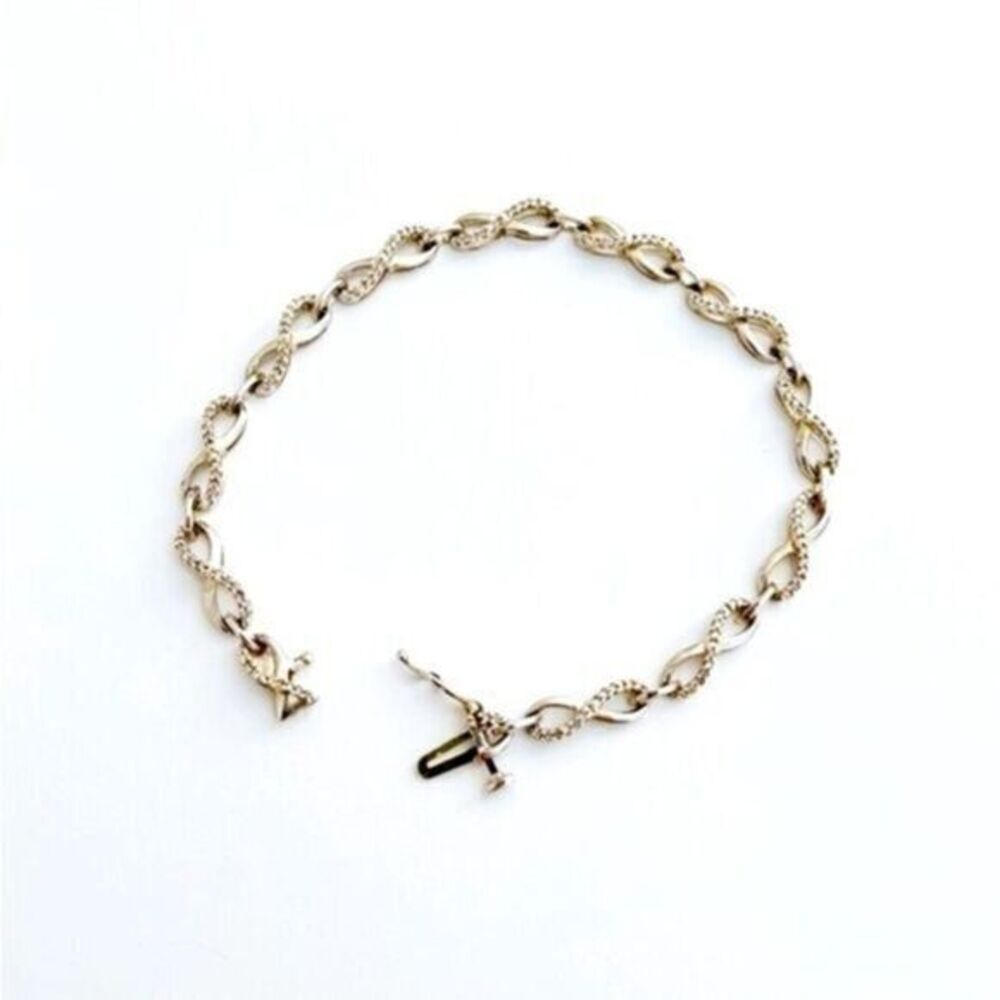 Sterling Silver & Diamond Infinity Bracelet​​​